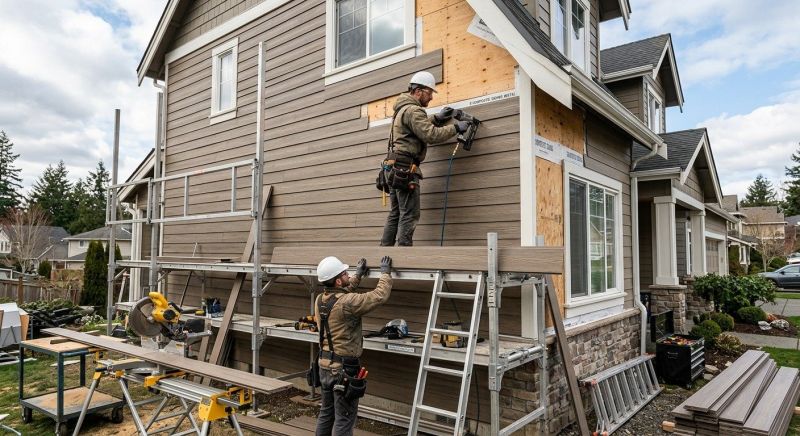 Faux Wood Siding Installation in Loudon County, TN