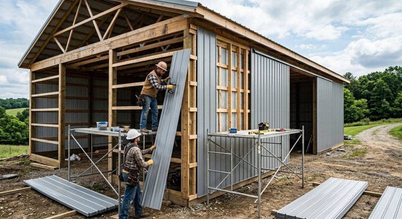 Pole Barn Siding Installation in Athens, TN