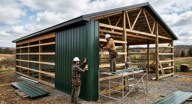 Pole Barn Siding Installation in Athens, TN