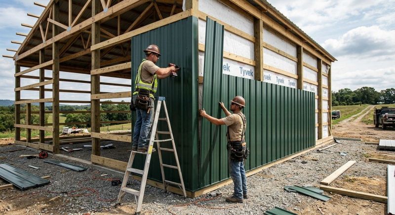 Pole Barn Siding Installation in Athens, TN